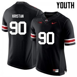 NCAA Ohio State Buckeyes Youth #90 Bryan Kristan Black Nike Football College Jersey PQN3245TL
